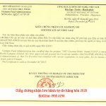 Giấy chứng nhận lưu hành tự do hàng hóa 2020